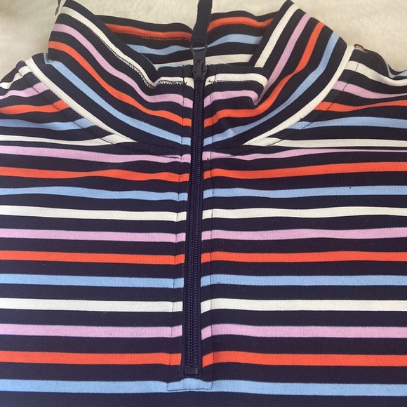 NWT St. John’s Bay PXL Classic 1/4 Zip Long Sleeve Striped Shirt Multi Color - Picture 2 of 8